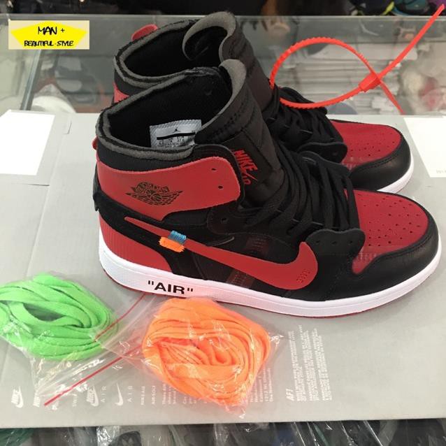 Sale XẢ HẾT Giày senaker AIR JORDAN 1 off white đỏ đen < ) 2020 new ^ . XX