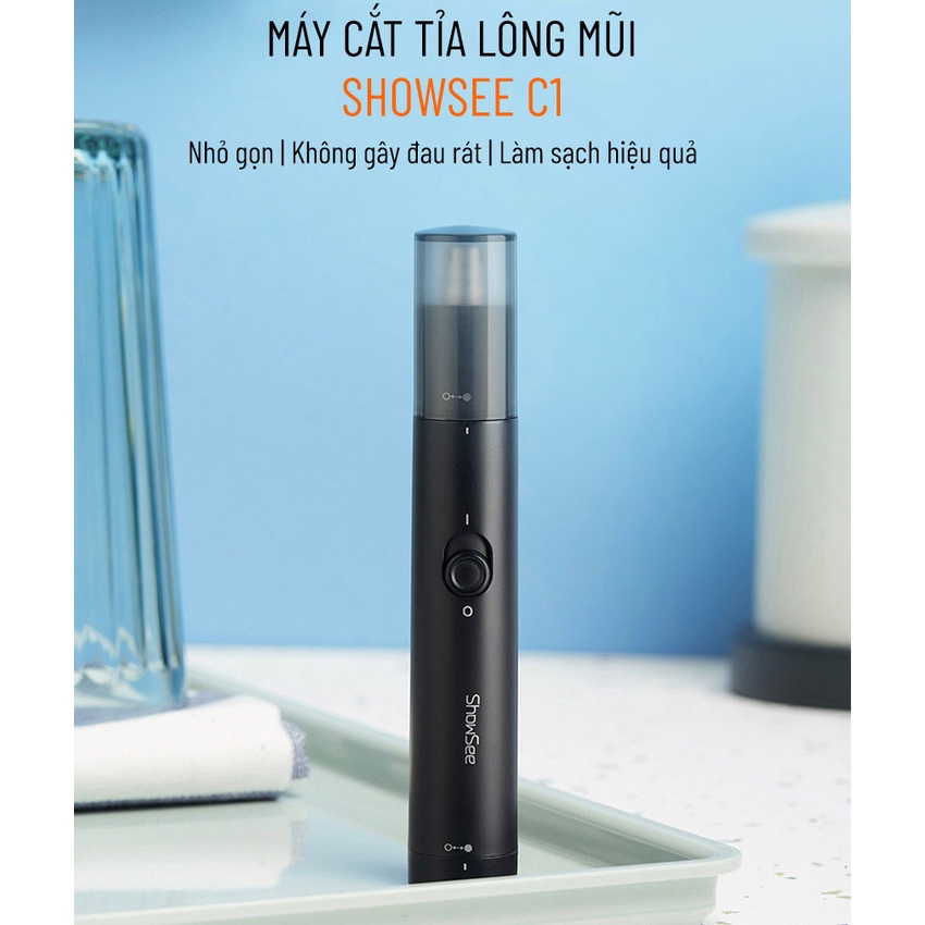 Máy Cắt Tỉa Lông Mũi Mini ShowSee - C1 Nhỏ Gọn Không Làm Tổn Thương Khoang Mũi - BH 6 Tháng