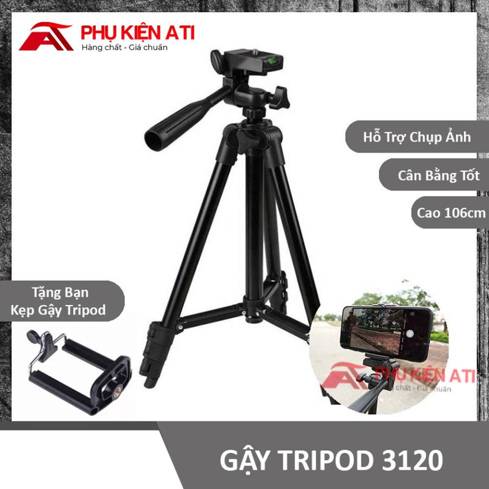 Gậy 3 chân chụp hình máy ảnh, điện thoại Tripod TF - 3120 loại tốt