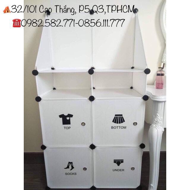 MẪU SIÊU TIỆN ÍCH- TỦ NHỰA LẮP GHÉP 6 NGĂN 2 GÓC-SÂU