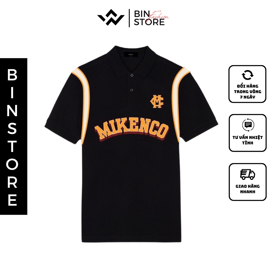 Áo Polo MIKENCO , Áo Polo MIKENCO họa tiết sọc nách đủ size chất mát thấm hút mồ hôi