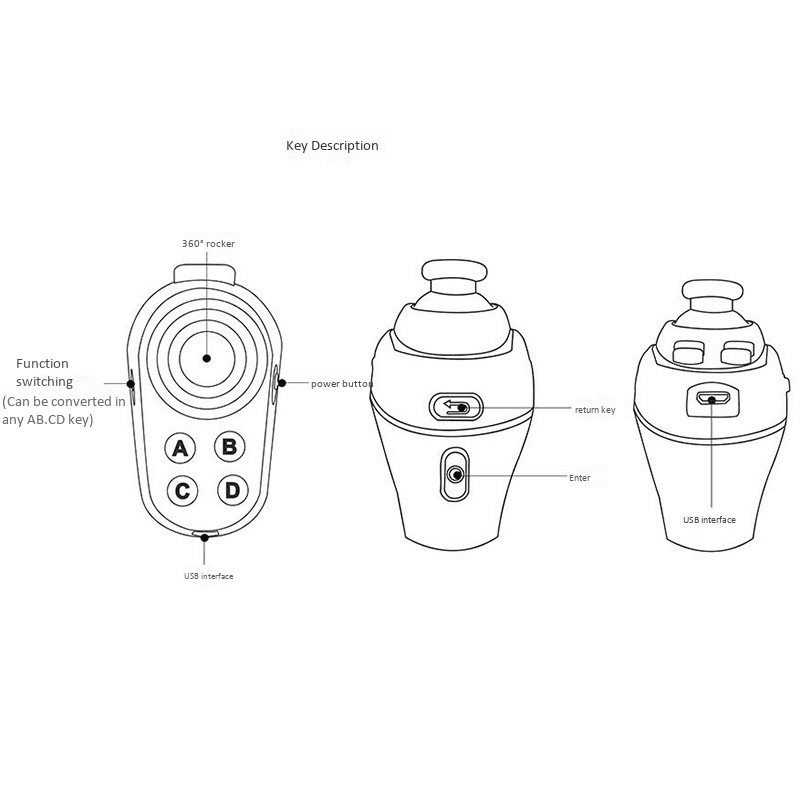 Tay Cầm Chơi Game Không Dây R1 3d Bluetooth 4.0 Cho Ios Và Android