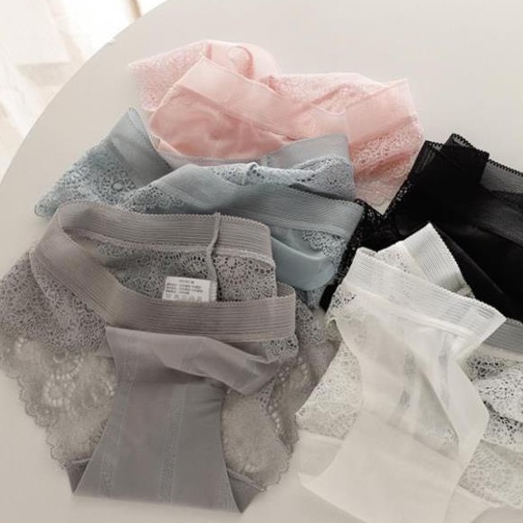 Quần Lót Nữ Đúc Su Siêu Mát Pha Ren Hoa 3001