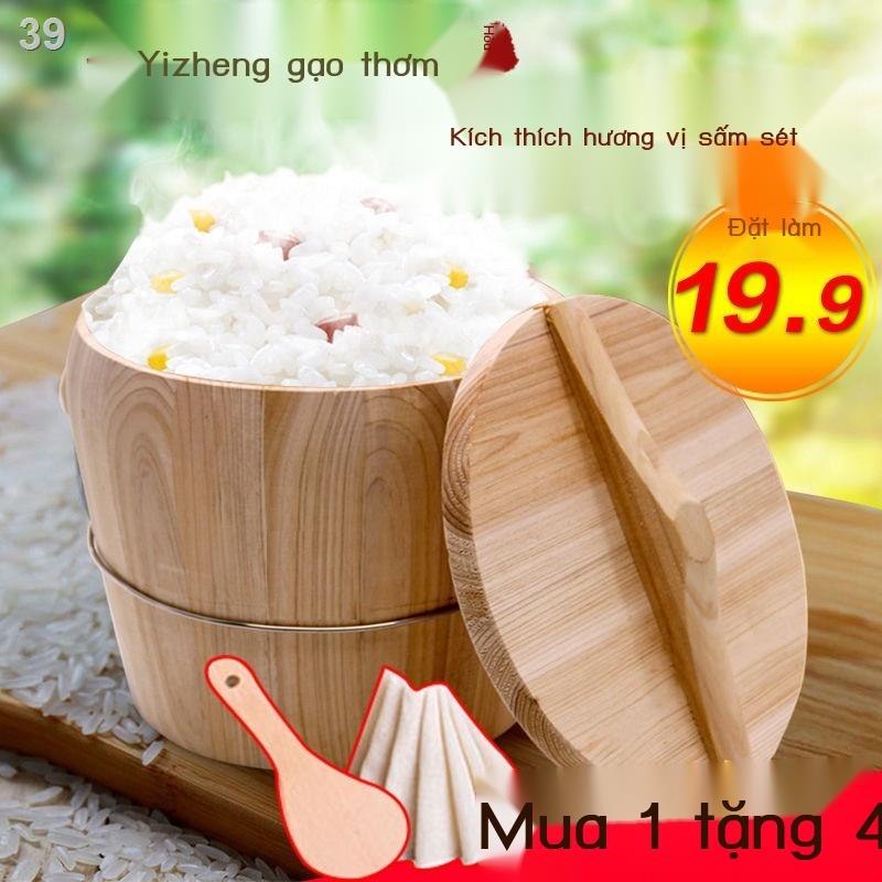 Tủ hấp cơm thùng gỗ kích thước hộ gia đình nhà hàng gạo sushi làm bằng tay tre
