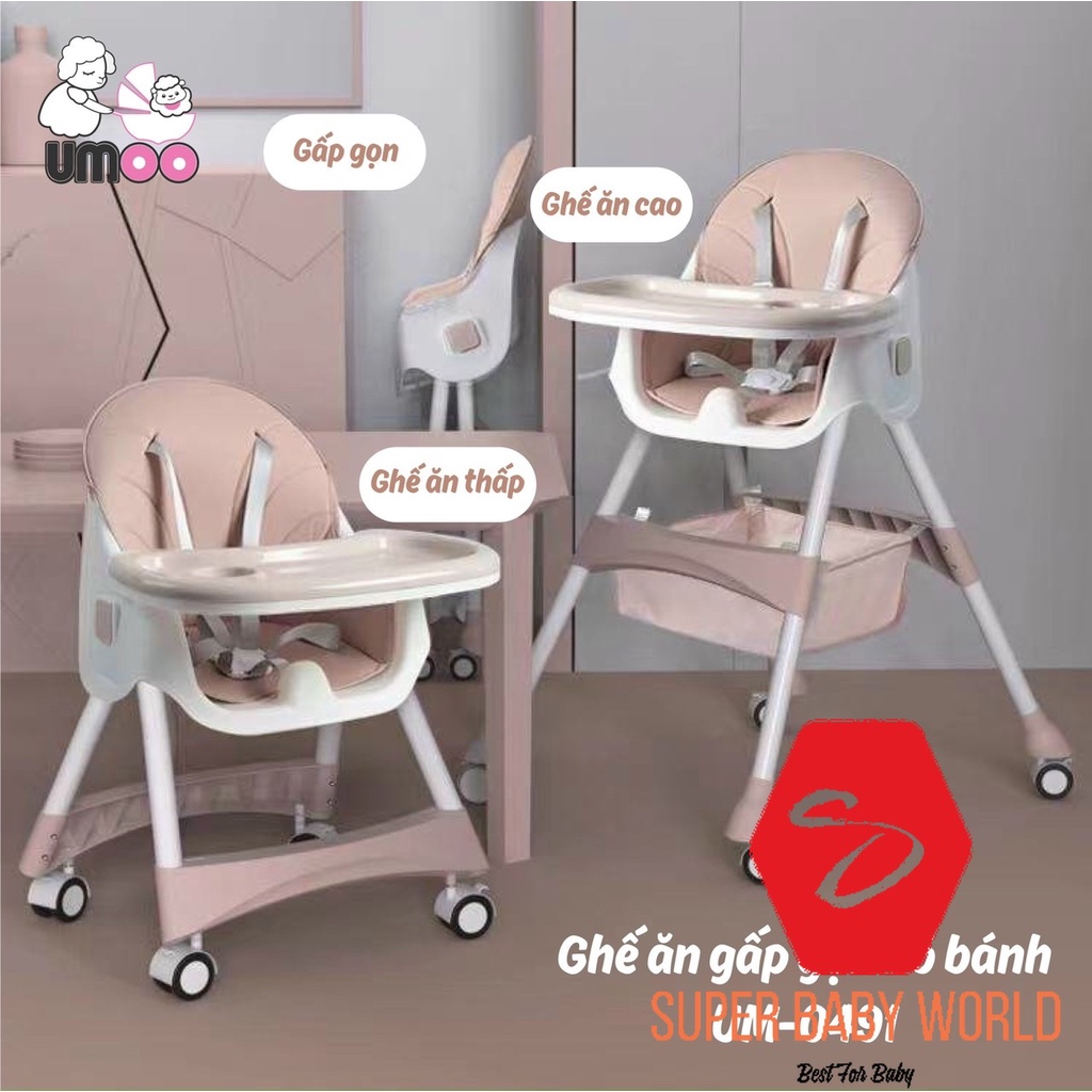 Ghế Ăn Gấp Gọn Umoo Có Bánh UM-04191 UM-0491