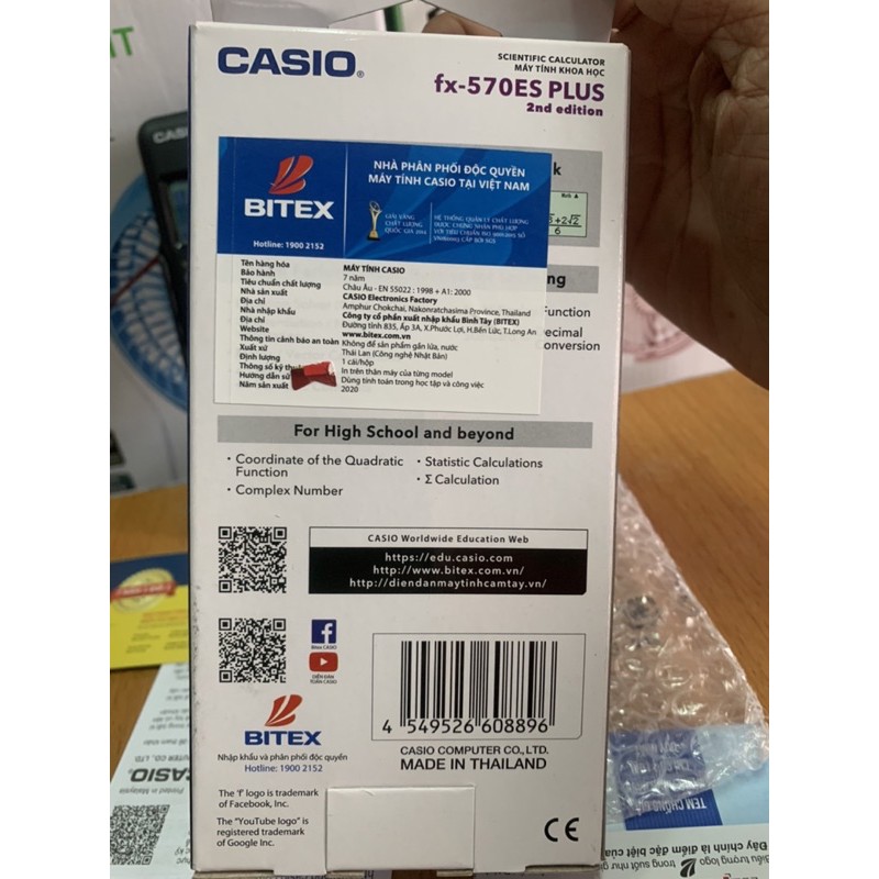 Máy Tính Casio FX 570ES Plus (Chính Hãng) 7 Năm