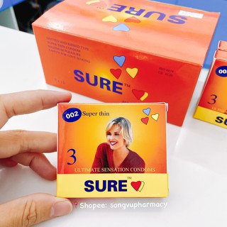 Bao cao su Sure (Hộp 3 bao)