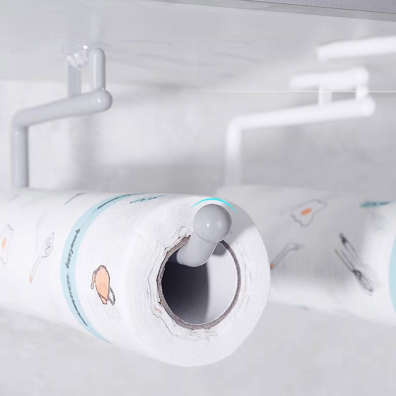 Móc treo khăn giấy cuộn, cuộn túi nilon tiện dụng cho nhà bếp Min House
