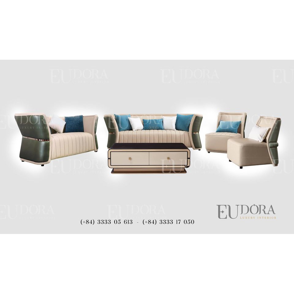 EU-SF-116 Sofa cao cấp da nhập khẩu kiểu ý hiện đại