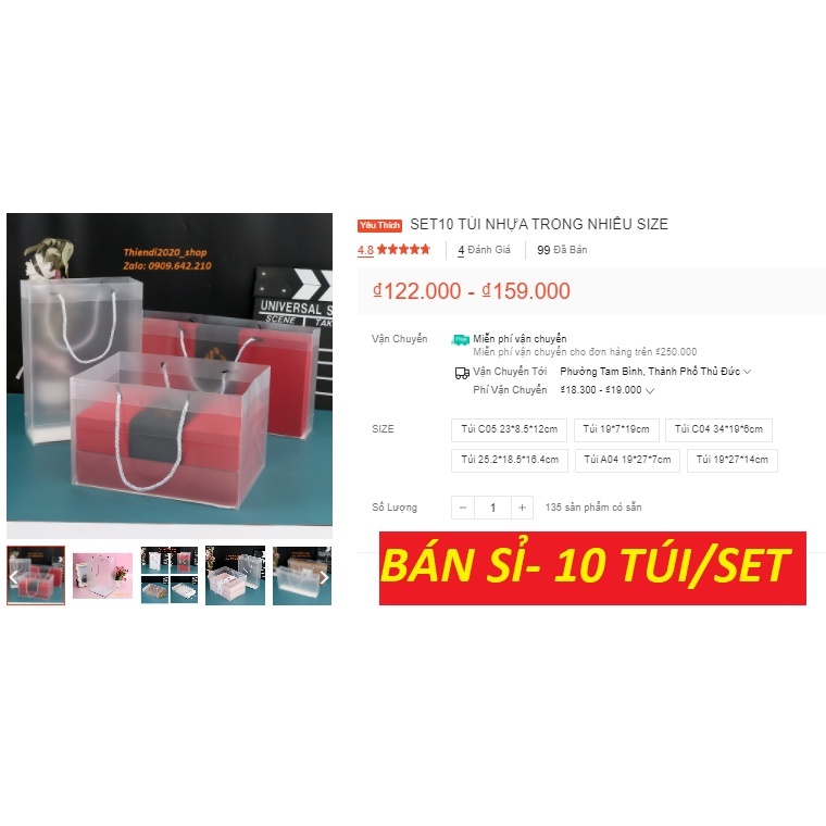 TÚI NHỰA TRONG NHIỀU SIZE