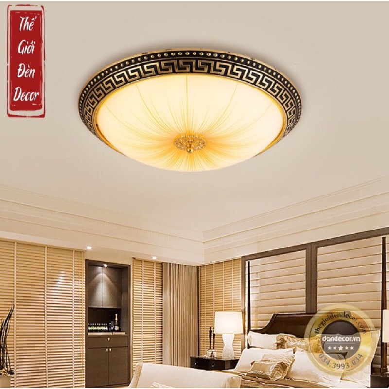 Đèn mâm 400mm đèn led ốp trần 3 chế độ ánh sáng trang trí phòng khách,ban công