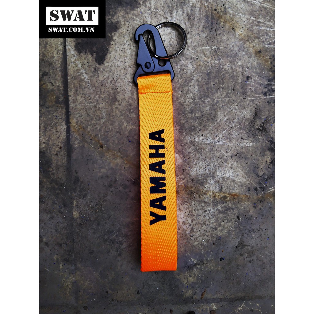 Móc khóa xe máy swat ( đầu sắt - dây bố cam)