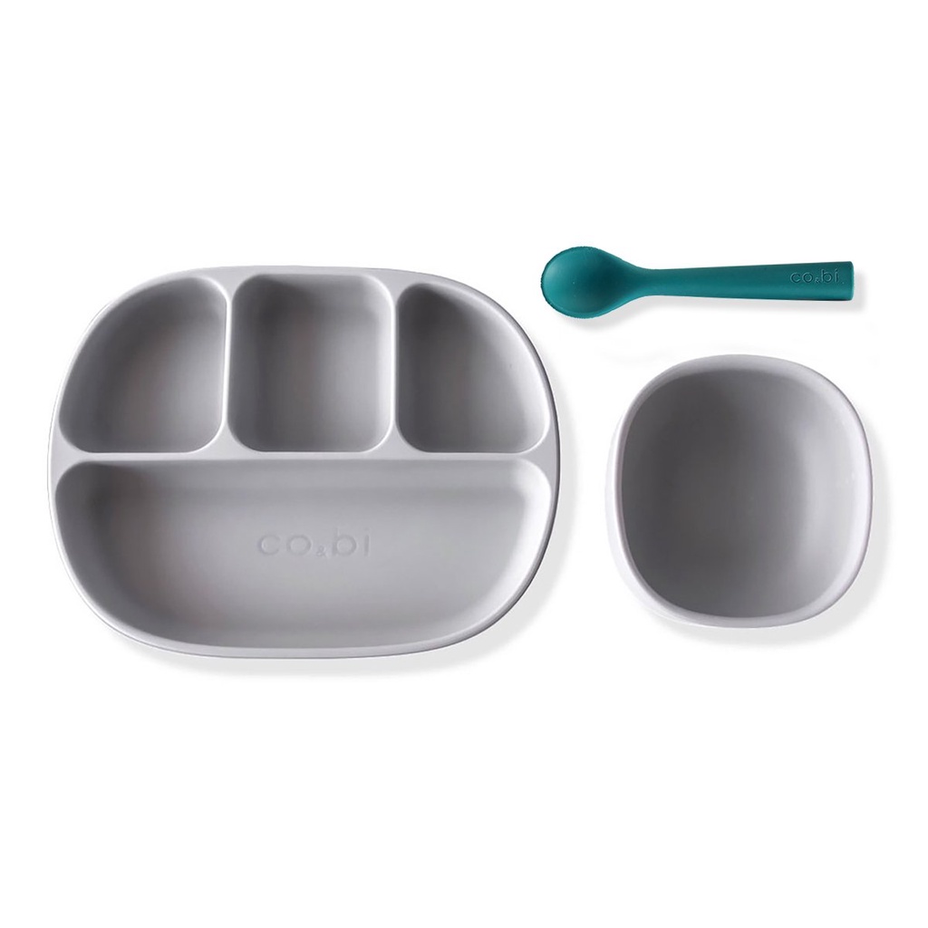 COMBO KHAY, BÁT, THÌA CHO BÉ CO&amp;BI - 100% SILICONE CAO CẤP