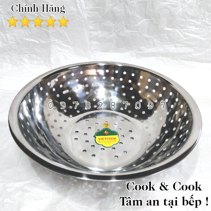 [CHÍNH HÃNG] Rổ inox Vietcook size 54, 56, 58, 60, 62 cm không rỉ cao cấp