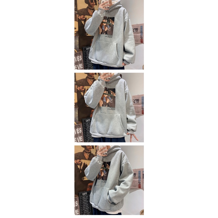 Áo nỉ hoodie nam form rông Áo hoodie nam form rộng thời trang unisex hàn quốc vải nỉ bông in hình thời trang