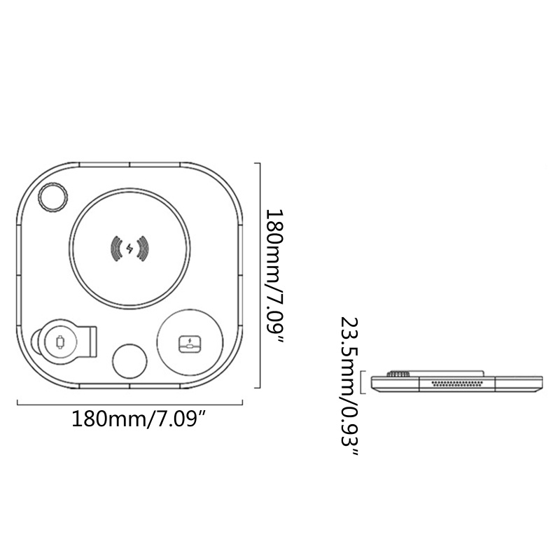 Đế Sạc Không Dây 3 Trong 1 Có Giá Đỡ Cho Apple- Watch
