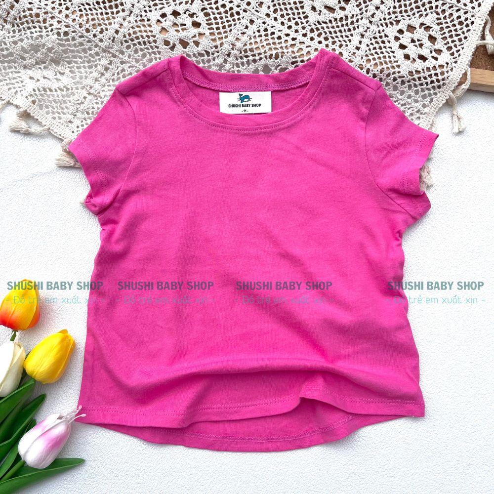 Áo thun bé gái hàng xuất dư chất cotton xịn sò mềm mịn cho bé đi chơi, đi học Shushibaby