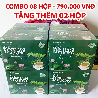 [TẶNG 2 TRÀ] Combo 8 Trà túi lọc Đinh Lăng Vương từ Đinh Lăng, Chè Vằng, Lạc Tiên, Lá Sen, Tâm Sen giúp hỗ trợ giấc ngủ
