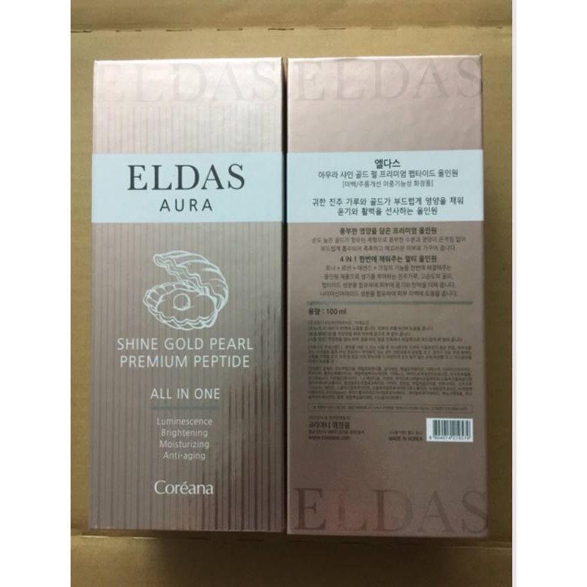 Tế bào gốc Eldas Aura Shine Gold Pearl Premium Peptide nội địa Hàn