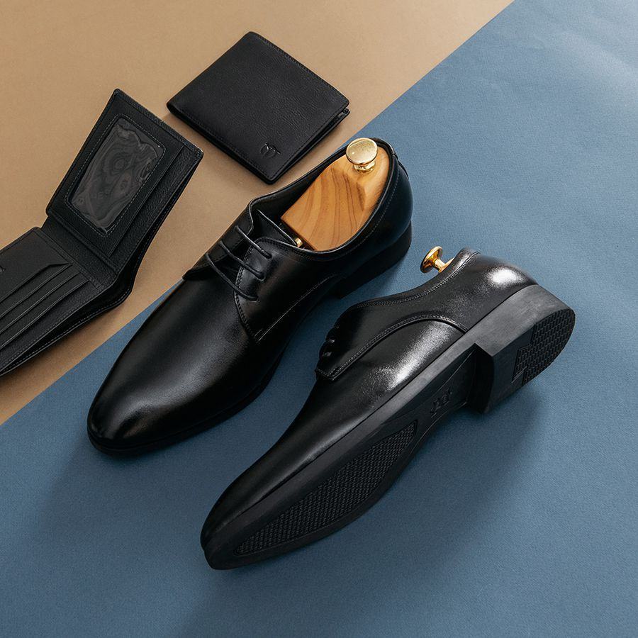 Giày da nam công sở Derby da bò xịn cao cấp, sang trọng hàng hiệu Tâm Anh mã GNTA5502-D