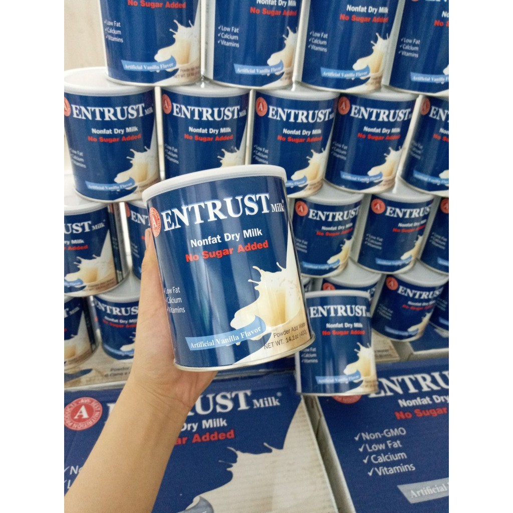 Sữa bột ENTRUST Cho Người Tiểu Đường Hương Vanilla 400g của Mỹ