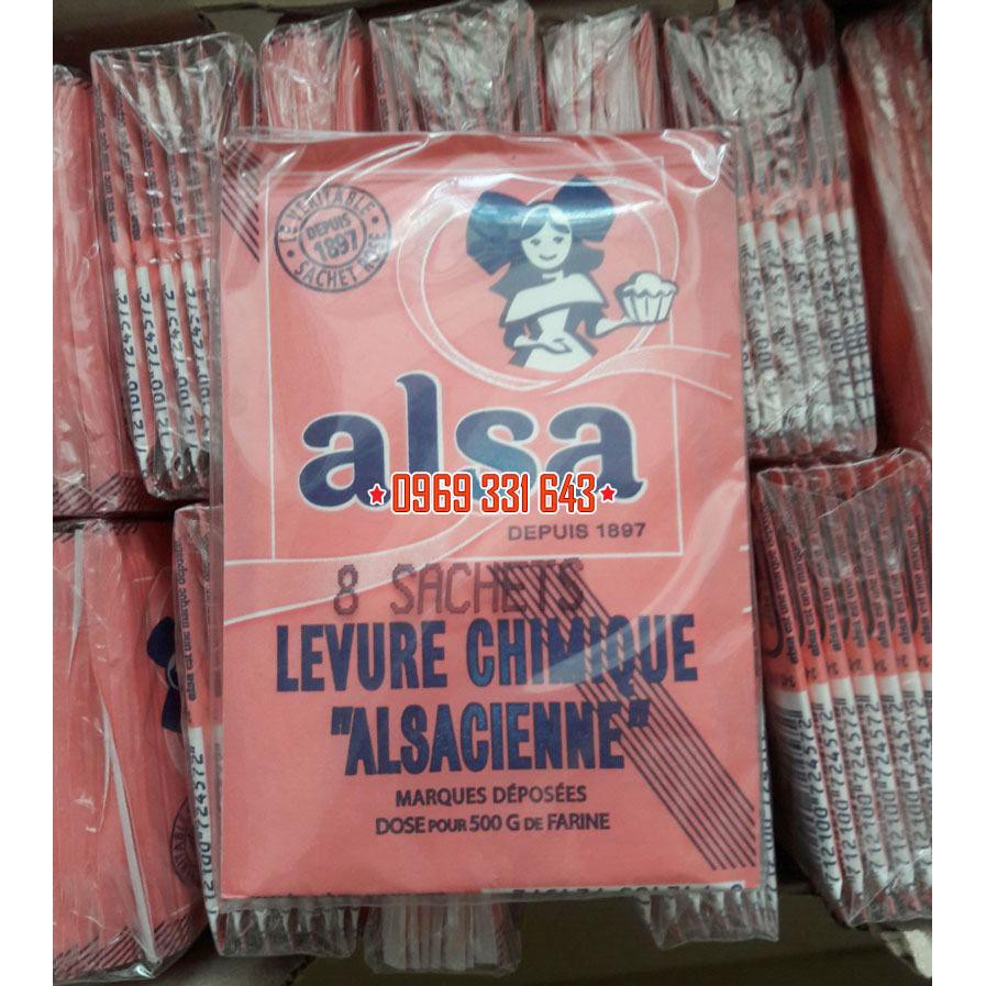 [SỈ GIÁ TỐT] Bột nổi ALSA Pháp túi 8 gói - Baking powder Alsa