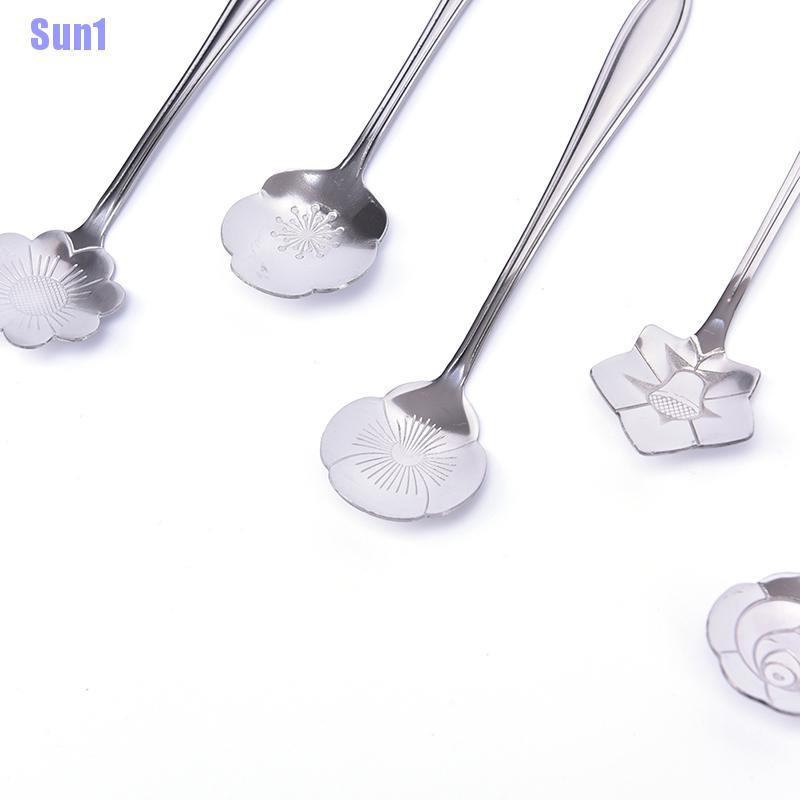 Thìa Thép Không Gỉ Sun1 Với Hoa