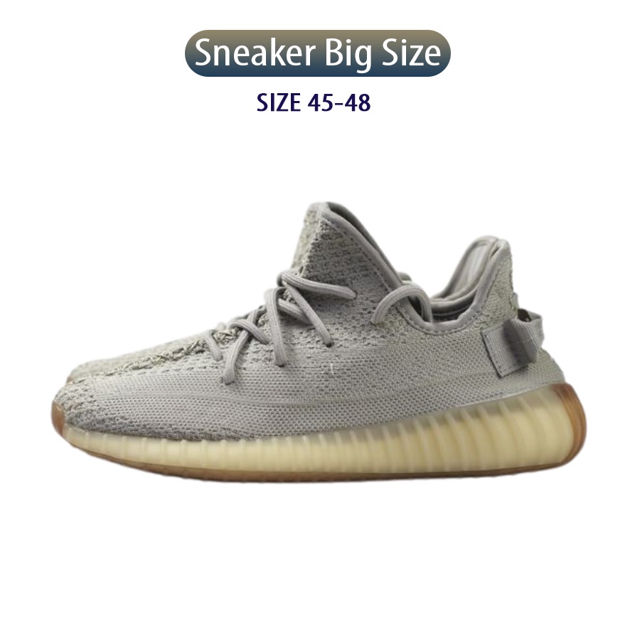 Giày sneaker nam big size (45, 46, 47, 48) màu xám sesame, giày thể thao size lớn, đế boost 350 v2 siêu êm