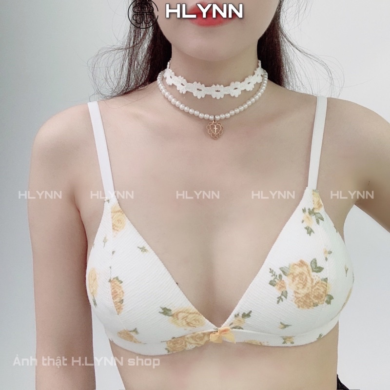 Set đồ lót cotton in hoa tam giác có mút m141 | BigBuy360 - bigbuy360.vn