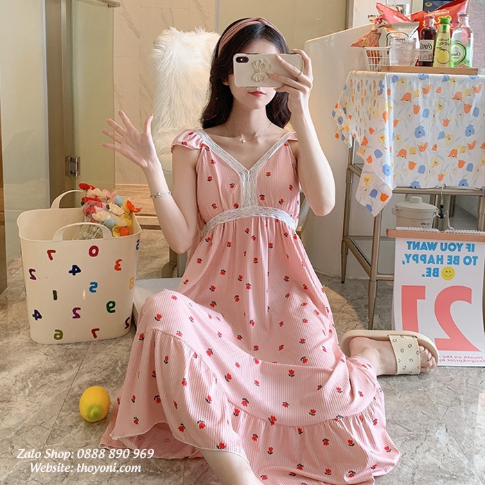 Váy midi mặc nhà có đệm ngực siêu đẹp & mềm mịn | BigBuy360 - bigbuy360.vn