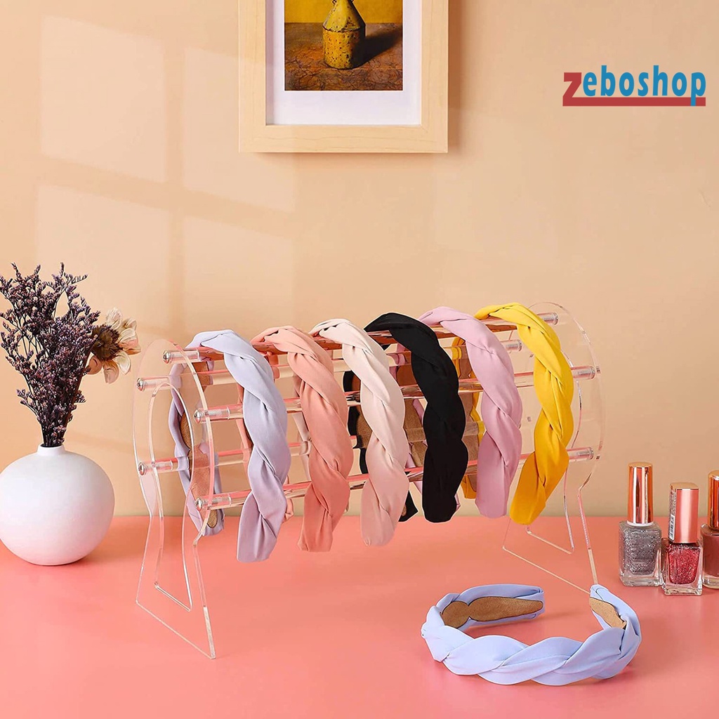 1 Bộ Giá Đỡ Trưng Bày Băng Đô Cài Tóc / Vòng Đeo Tay Bằng Acrylic Trong Suốt Dễ Lắp Ráp Cho Nữ