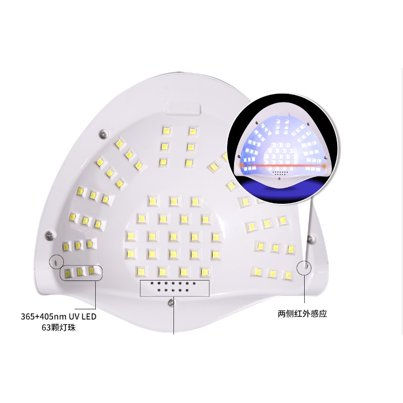 Máy hơ gel hơ móng Sun C1 Chính Hãng 288W mẫu mới 2022 với 62 led cực nhanh khô
