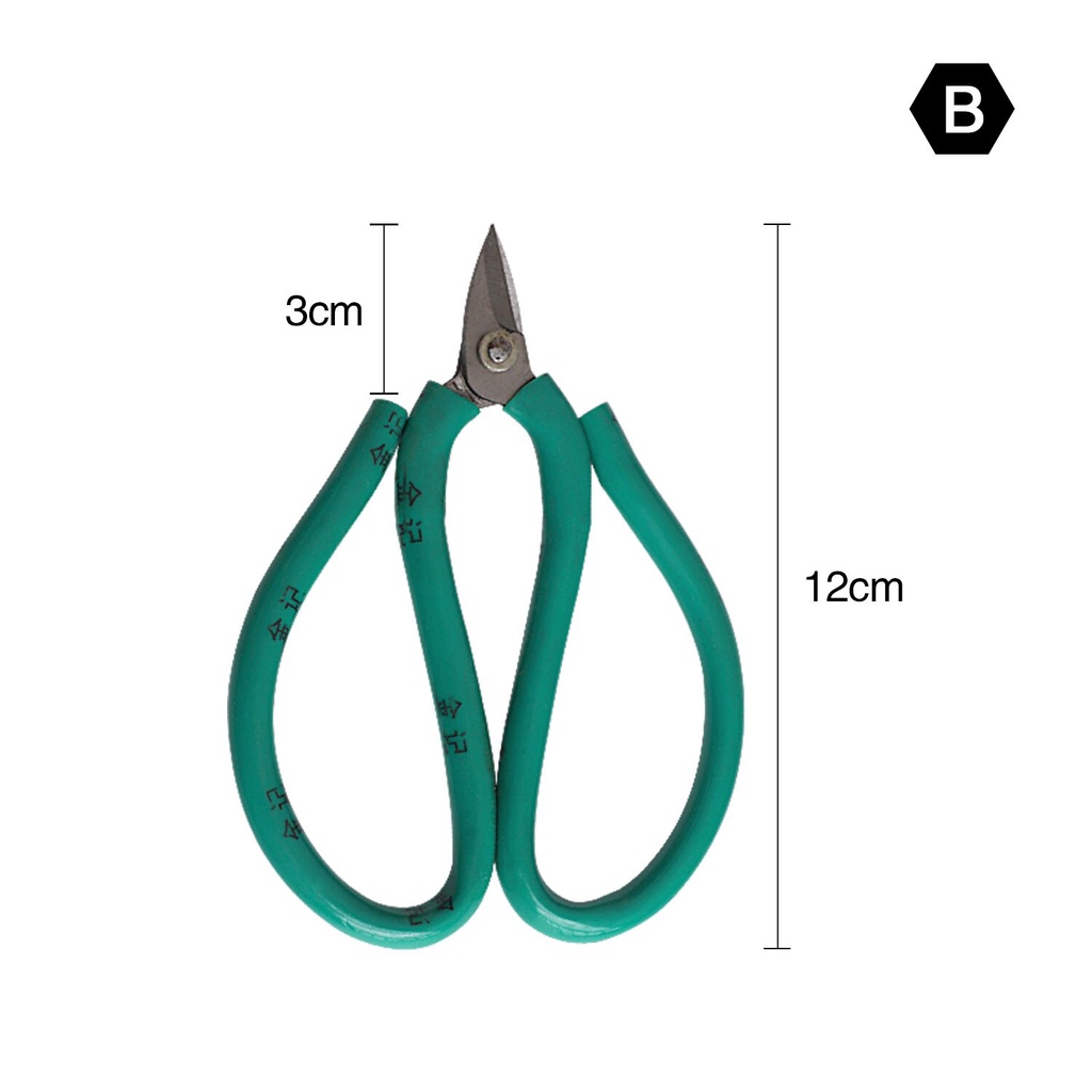 Kéo Cắt Tỉa Trang Sức Bằng Thép Carbon Tay Cầm Ngắn Nhỏ Vừa Và Lớn Màu Vàng Bạc