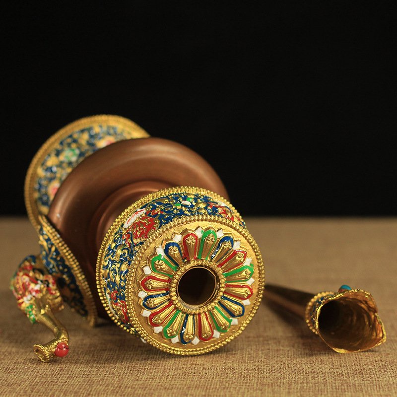 Bình Sái Tịnh Tây Tạng Bình Đồng Có Vòi Bình Vẽ Màu Nepal