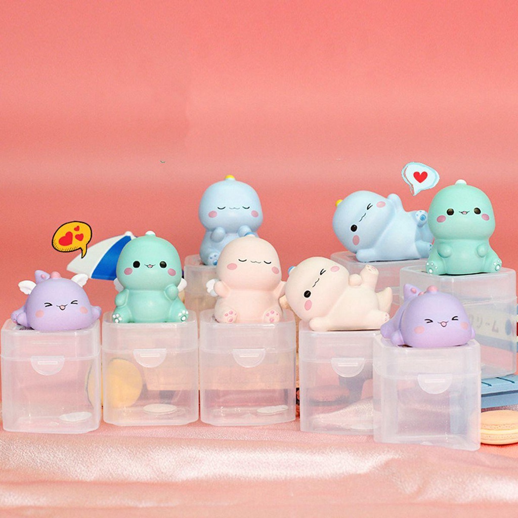 HARRIETT Đồ trang trí Khủng Long Hoạt Hình Bằng Nhựa Resin Dễ Thương Trang Trí Sân Vườn