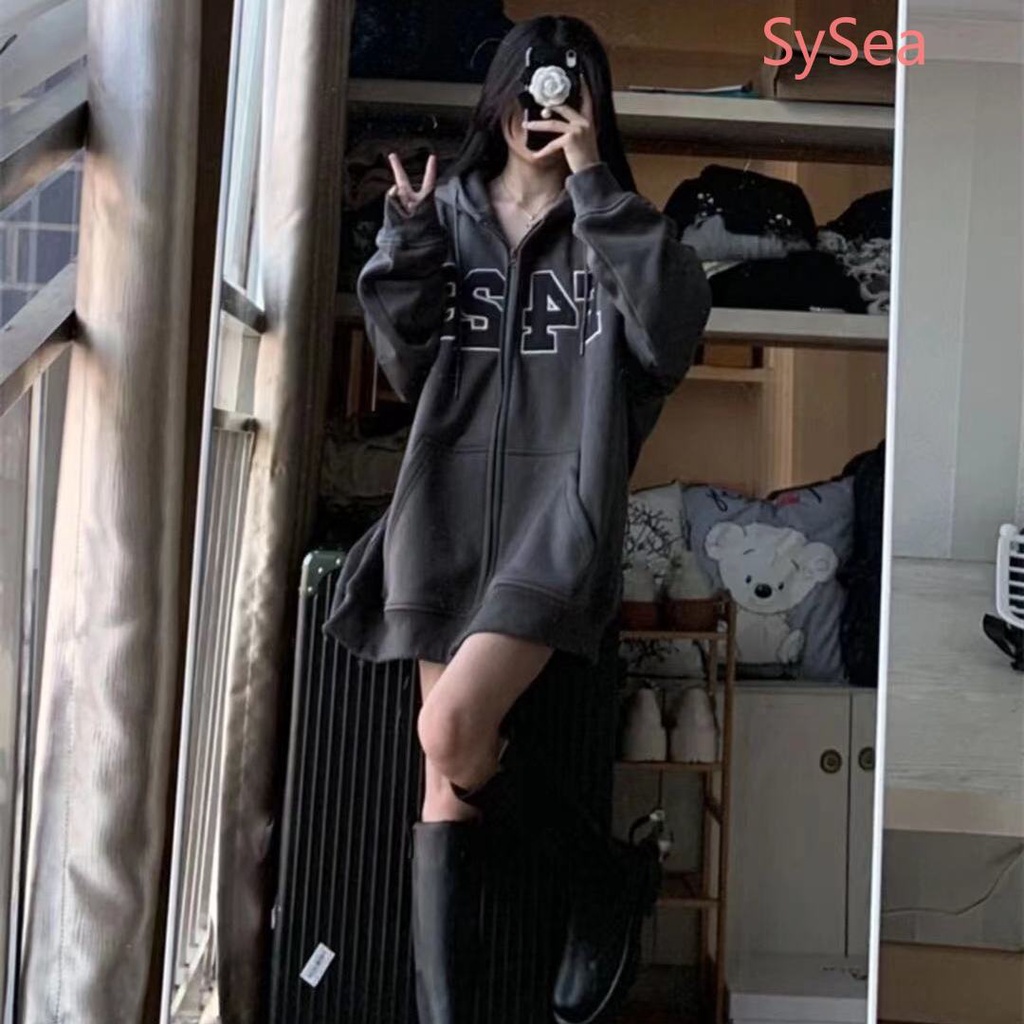 Áo khoác hoodie plus size phong cách thời trang năng động cho nữ