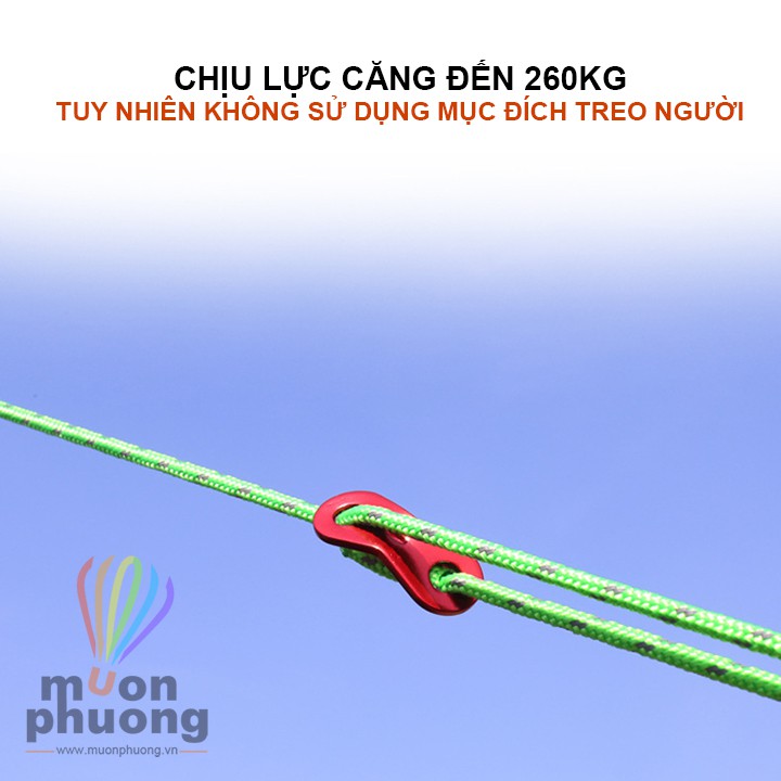 Dây dù phản quang căng dựng lều bạt chống gió phơi treo móc đồ cắm trại dã ngoại - MUÔN PHƯƠNG SHOP | BigBuy360 - bigbuy360.vn