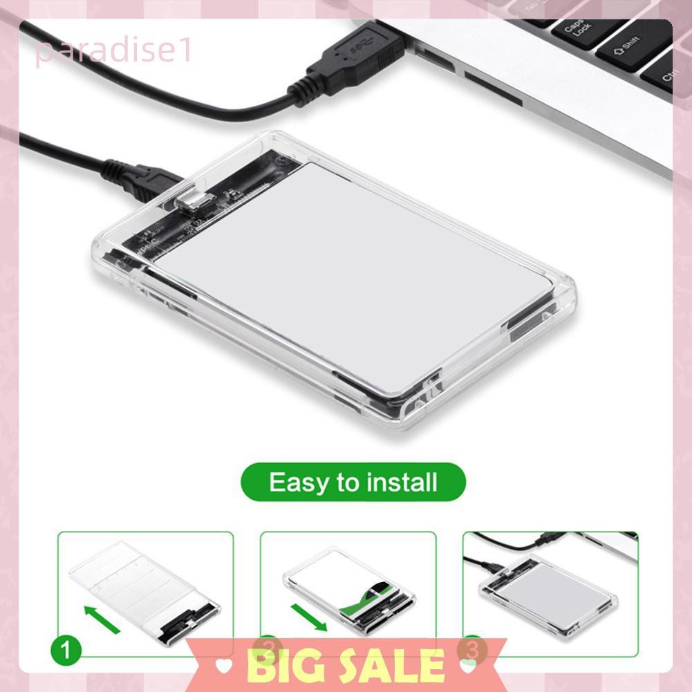 Hộp Đựng Ổ Cứng Trong Suốt 2.5 inch Loại C Sang SATA HDD SSD | BigBuy360 - bigbuy360.vn