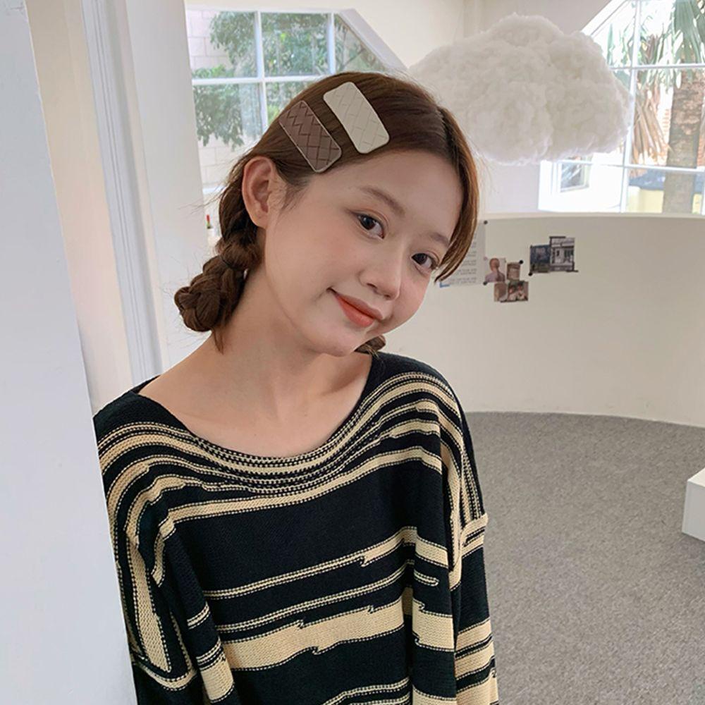 Kẹp Tóc Bện Bằng Hợp Kim Phong Cách Hàn Quốc Ngọt Ngào