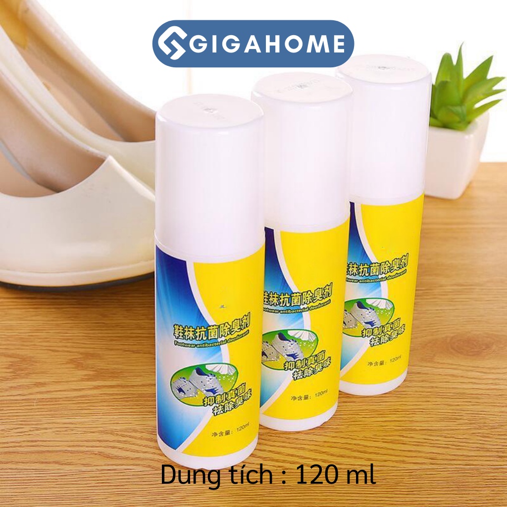 Xịt Khử Mùi Giày, Chống Hôi Chân GIGAHOME Diệt Khuẩn, Lưu Giữ Hương Thơm 120ml 5394