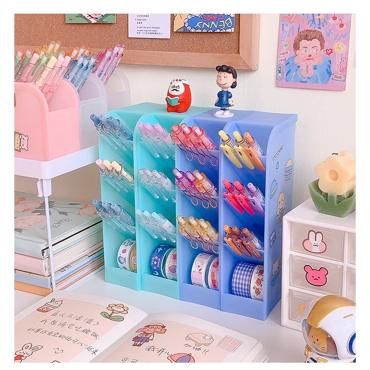 Kệ đựng bút để bàn tiện dụng hữu ích storage box pen holder nhiều màu sắc lựa chọn