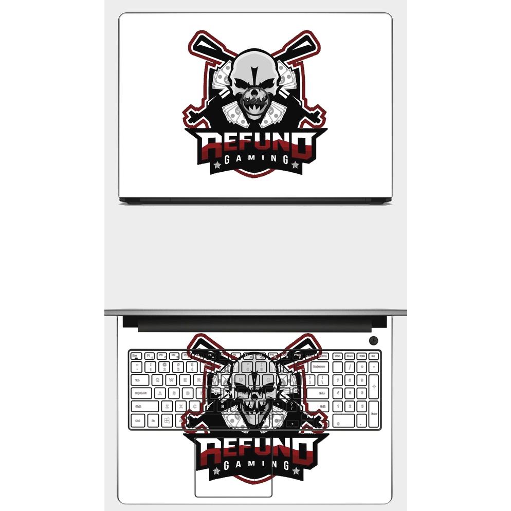 Skin dán Laptop in hình MIXI GAMING VÀ REFUND. Full các dòng máy: Asus, Acer, Dell, HP,.. In theo yêu cầu