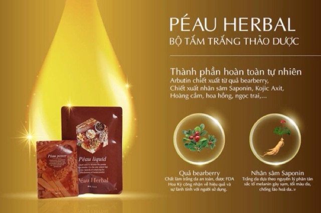 TẮM TRẮNG THẢO DƯỢC PÉAU HERBAL Ủ LẠNH