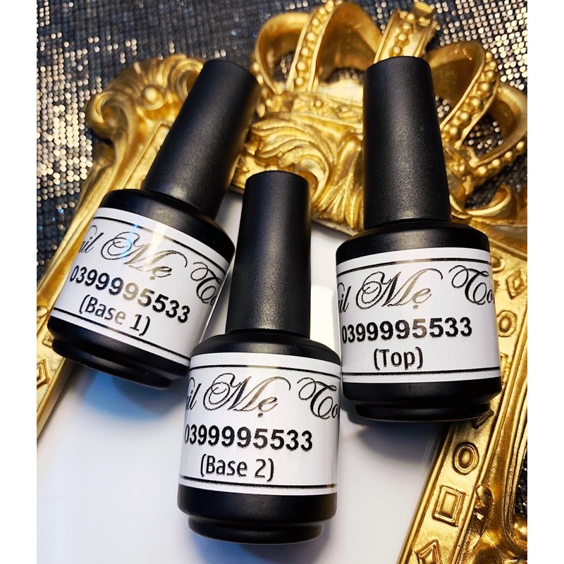 Bộ 3 base, top, cứng móng Nail Mẹ Tom