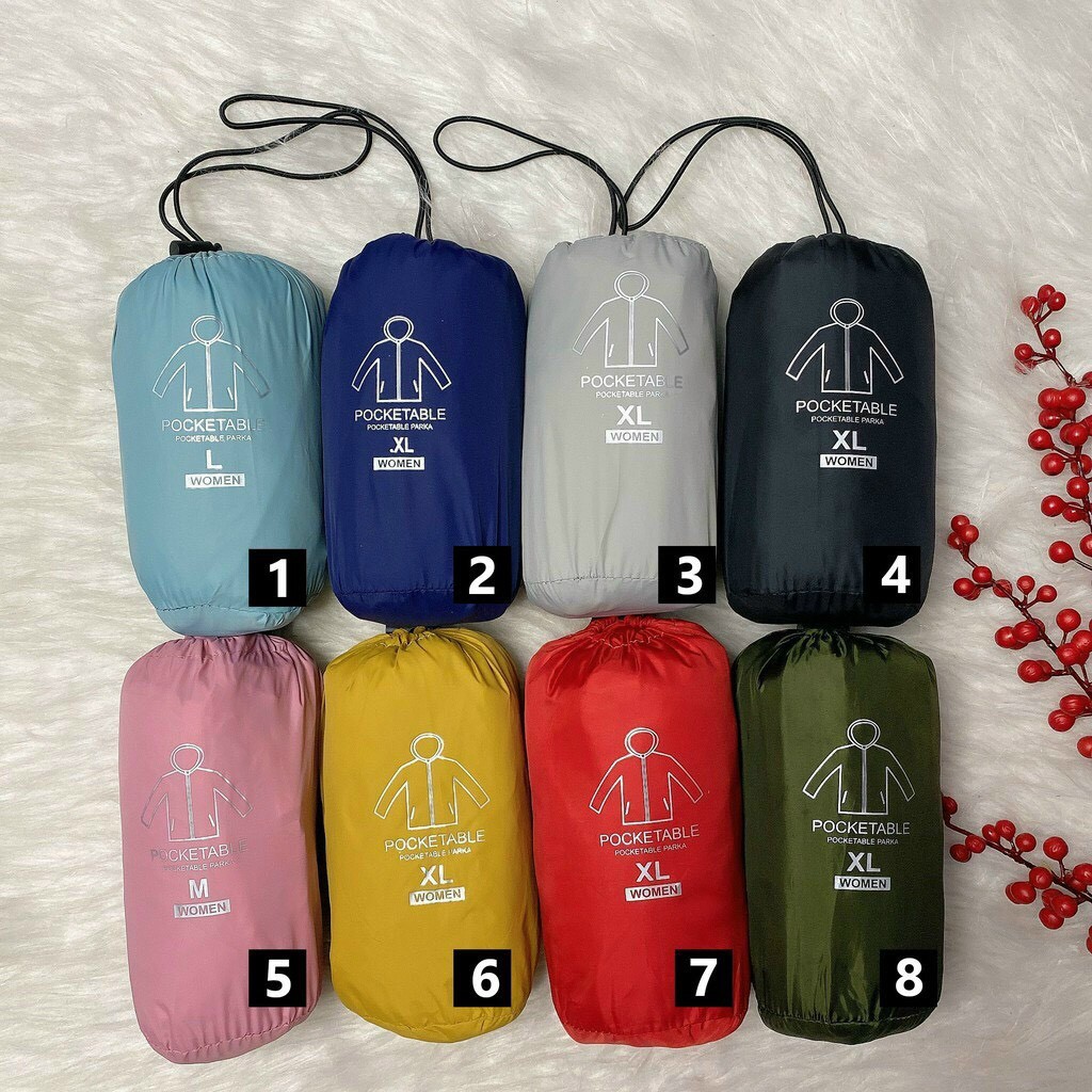 [Free ship] Áo khoác gió 2 lớp thời trang, áo gió nữ chống thấm nước kèm túi cuộn