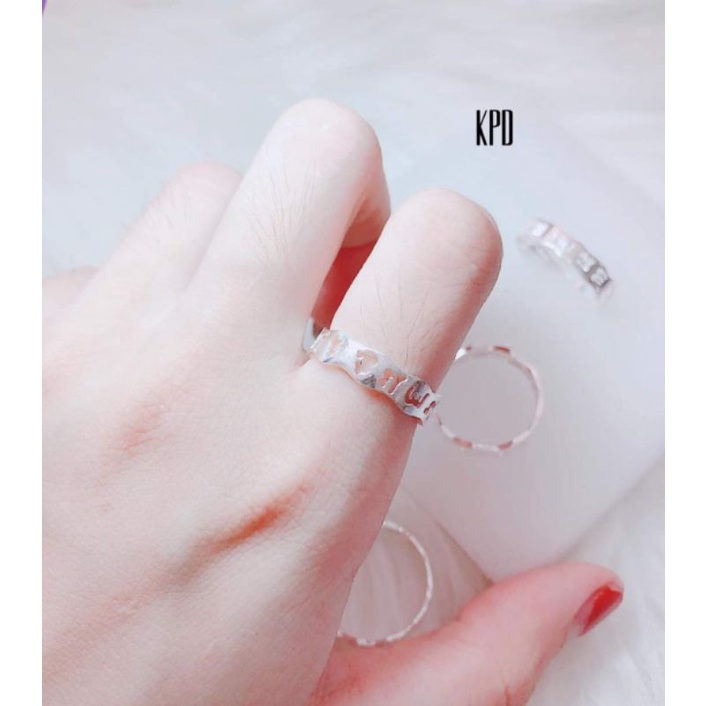 Nhẫn bạc khắc chú omani bình an