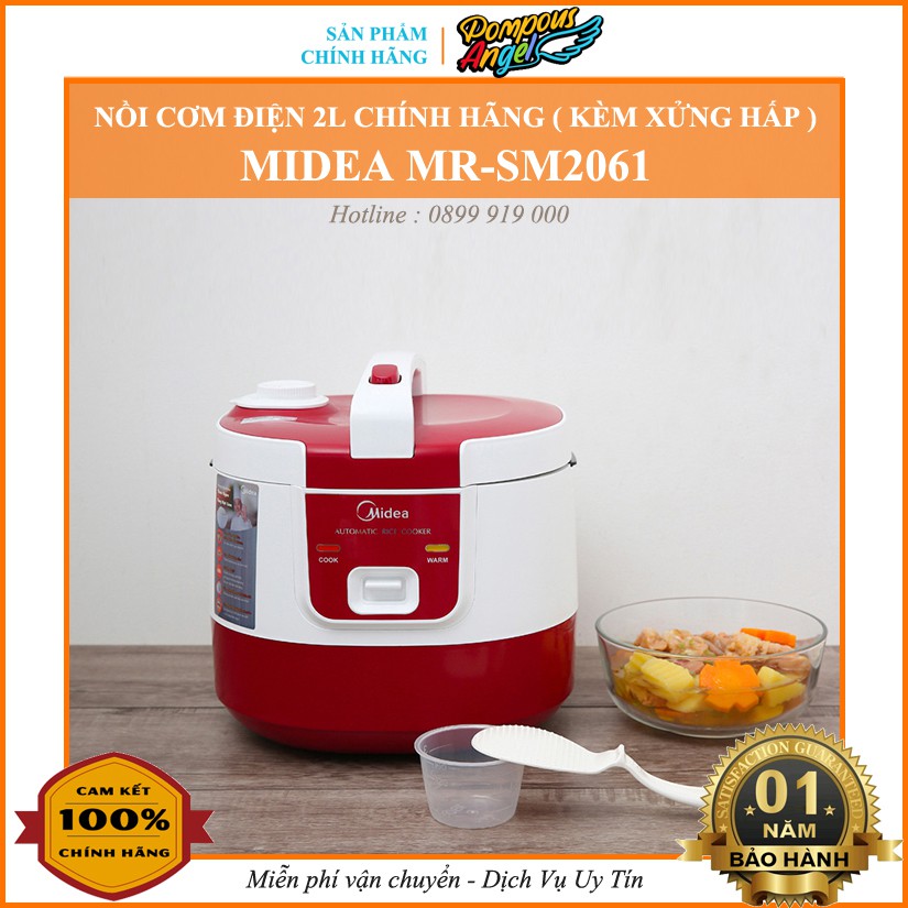 [Chính hãng] Nồi cơm điện từ , Nồi cơm điện đa năng, nồi cơm điện thông minh MIDEA MR-SM2061 2L chống dính cao cấp