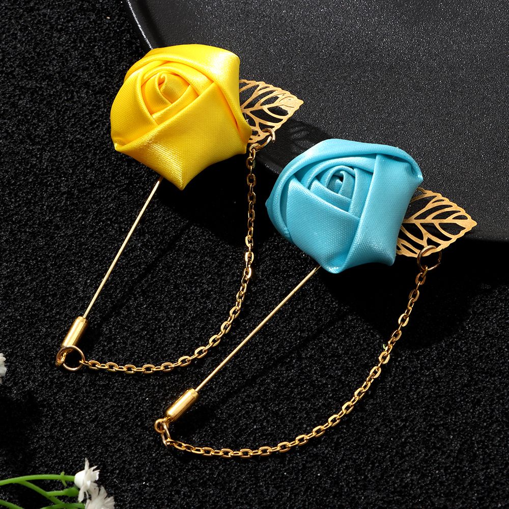 Ghim cài áo hình hoa hồng thời trang cho nam