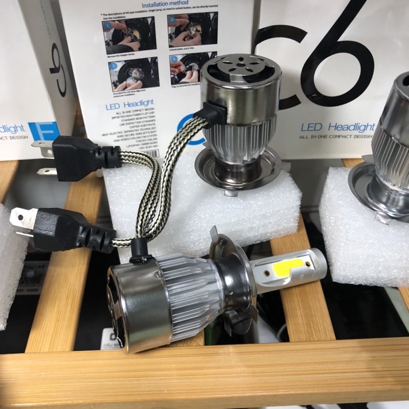 ♕☍✅Đèn led pha cos 12v H4/H7 cho ô tô,xe máy 3000k/4300k/6000k