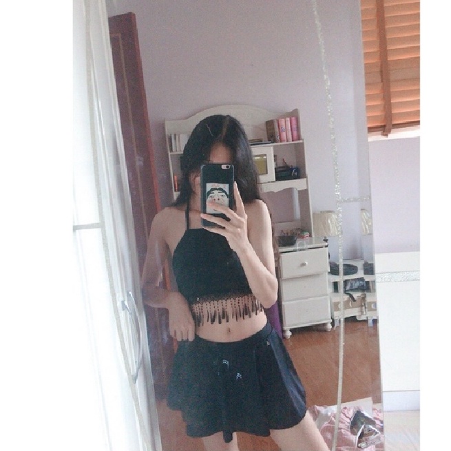 Đồ Bơi Nữ Bikini Đi Biển 2 Mảnh Yếm Kèm Váy Có Quần Trong Kín Đáo VATIXA BKN114